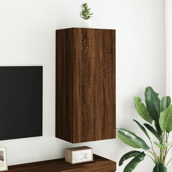 Tv-wandmeubel 40,5x30x90 cm bewerkt hout bruin eikenkleur 3