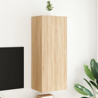 Tv-wandmeubel 40,5x30x102 cm bewerkt hout sonoma eikenkleurig 1