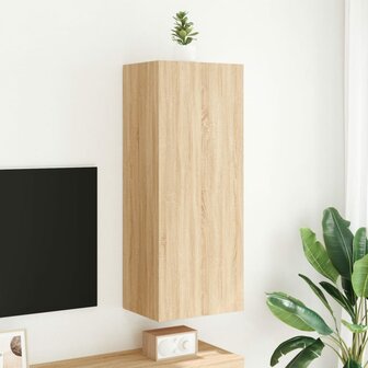 Tv-wandmeubel 40,5x30x102 cm bewerkt hout sonoma eikenkleurig 3