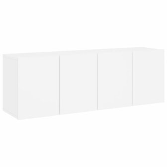 Tv-meubels 2 st wandgemonteerd 60x30x41 cm wit 2