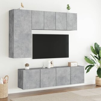 Tv-meubels 2 st wandgemonteerd 60x30x41 cm betongrijs 3