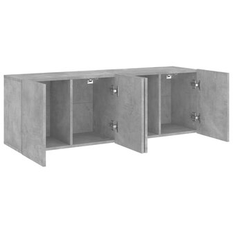 Tv-meubels 2 st wandgemonteerd 60x30x41 cm betongrijs 6