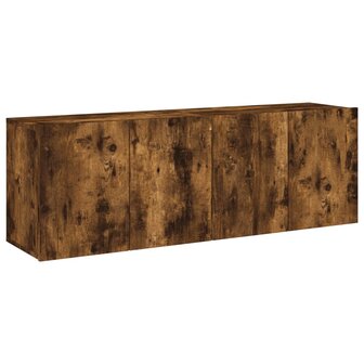 Tv-meubels 2 st wandgemonteerd 60x30x41 cm gerookt eikenkleurig 2