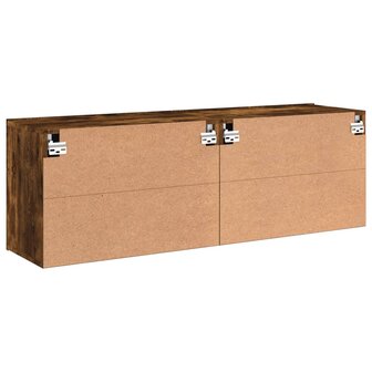 Tv-meubels 2 st wandgemonteerd 60x30x41 cm gerookt eikenkleurig 9