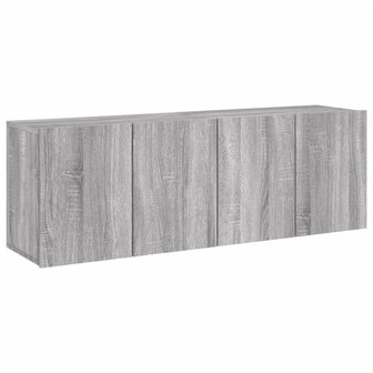 Tv-meubels 2 st wandgemonteerd 60x30x41 cm grijs sonoma eiken 2