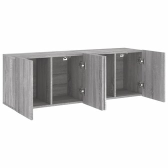 Tv-meubels 2 st wandgemonteerd 60x30x41 cm grijs sonoma eiken 6