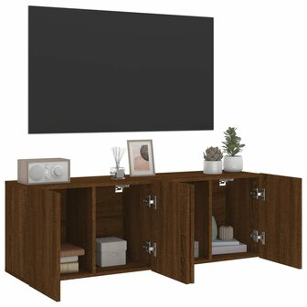 Tv-meubels 2 st wandgemonteerd 60x30x41 cm bruin eikenkleur 5