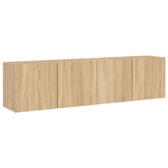 Tv-meubels 2 st wandgemonteerd 80x30x41 cm sonoma eikenkleurig 2