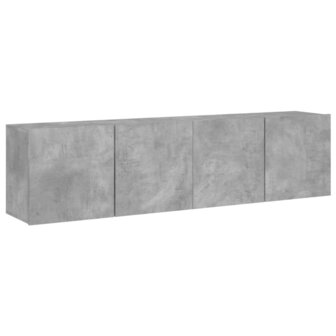 Tv-meubels 2 st wandgemonteerd 80x30x41 cm betongrijs 2