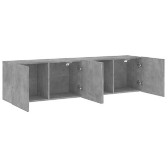 Tv-meubels 2 st wandgemonteerd 80x30x41 cm betongrijs 6