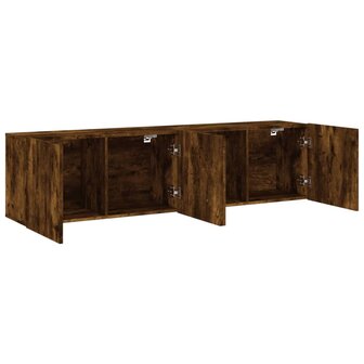 Tv-meubels 2 st wandgemonteerd 80x30x41 cm gerookt eikenkleurig 6