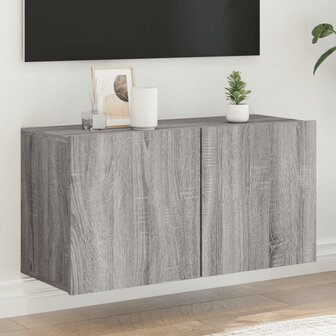 Tv-meubel wandgemonteerd 80x30x41 cm grijs sonoma eikenkleurig 1