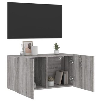 Tv-meubel wandgemonteerd 80x30x41 cm grijs sonoma eikenkleurig 4