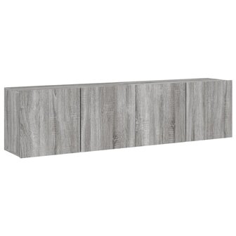 Tv-meubels 2 st wandgemonteerd 80x30x41 cm grijs sonoma eiken 2