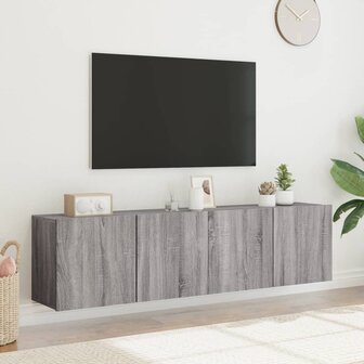 Tv-meubels 2 st wandgemonteerd 80x30x41 cm grijs sonoma eiken 4