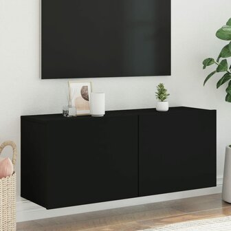 Tv-meubel wandgemonteerd 100x30x41 cm zwart 1