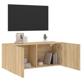 Tv-meubel wandgemonteerd 100x30x41 cm sonoma eikenkleurig 4