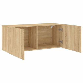 Tv-meubel wandgemonteerd 100x30x41 cm sonoma eikenkleurig 5