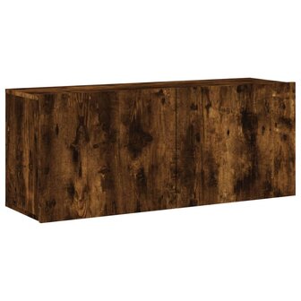 Tv-meubel wandgemonteerd 100x30x41 cm gerookt eikenkleurig 2