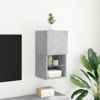 Tv-meubel met LED-verlichting 30,5x30x60 cm betongrijs 4