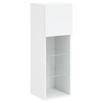 Tv-meubel met LED-verlichting 30,5x30x90 cm wit 7