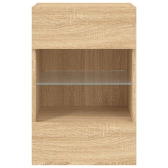 Tv-wandmeubel met LED-verlichting 40x30x60,5 cm sonoma eiken 9