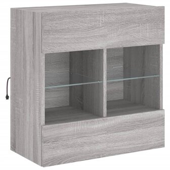 Tv-wandmeubel met LED-verlichting 58,5x30x60,5 cm grijs sonoma 3