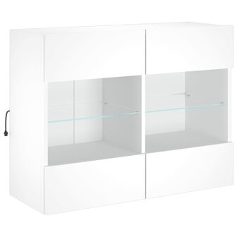 Tv-wandmeubel met LED-verlichting 78,5x30x60,5 cm wit 3