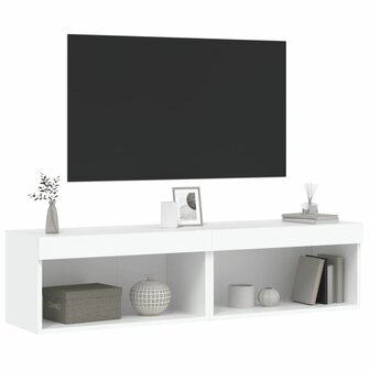 Tv-meubels met LED-verlichting 2 st 60x30x30 cm wit 6