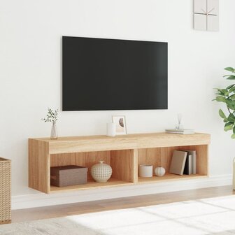 Tv-meubels met LED-verlichting 2 st 60x30x30 cm sonoma eiken 5