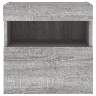 Tv-wandmeubels met LED 2 st 40x30x40 cm grijs sonoma eiken 10