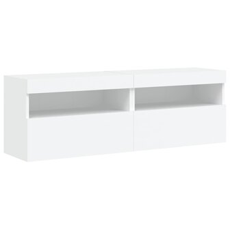 Tv-wandmeubels met LED-verlichting 2 st 60x30x40 cm wit 3