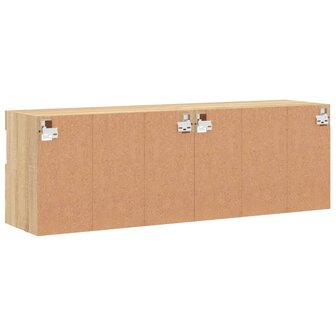 Tv-wandmeubels met LED 2 st 60x30x40 cm sonoma eikenkleurig 11