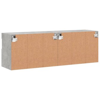 Tv-wandmeubels met LED 2 st 60x30x40 cm betongrijs 11