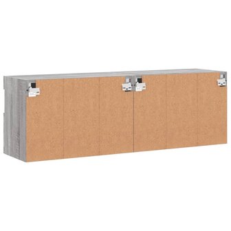 Tv-wandmeubels met LED 2 st 60x30x40 cm grijs sonoma eiken 11