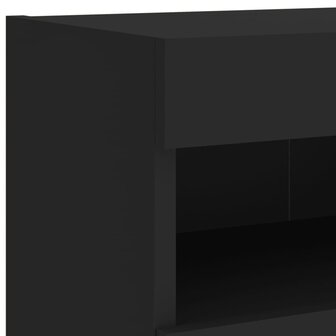 Tv-wandmeubel met LED-verlichting 80x30x40 cm zwart 12