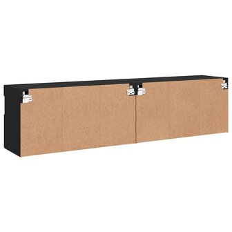 Tv-wandmeubels met LED-verlichting 2 st 80x30x40 cm zwart 11