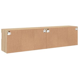 Tv-wandmeubels met LED 2 st 80x30x40 cm sonoma eikenkleurig 11