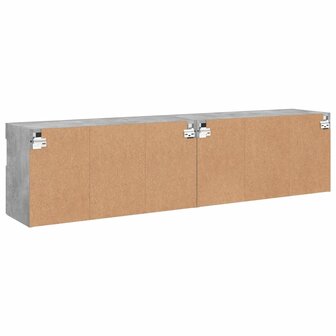 Tv-wandmeubels met LED 2 st 80x30x40 cm betongrijs 11