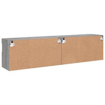 Tv-wandmeubels met LED 2 st 80x30x40 cm grijs sonoma eikenkleur 10