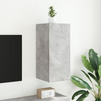 Tv-wandmeubel met LED-verlichting 30,5x35x70 cm betongrijs 5