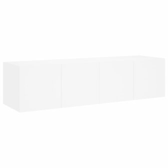 Tv-wandmeubelen met LED-verlichting 2 st 60x35x31 cm wit 7