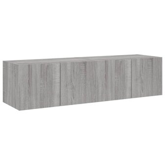 Tv-wandmeubelen met LED 2 st 60x35x31 cm grijs sonoma eiken 7