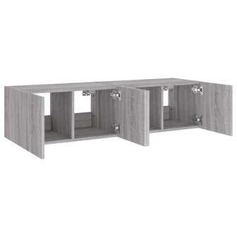 Tv-wandmeubelen met LED 2 st 60x35x31 cm grijs sonoma eiken 8