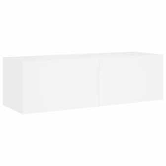 Tv-wandmeubel met LED-verlichting 100x35x31 cm wit 3