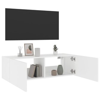 Tv-wandmeubel met LED-verlichting 100x35x31 cm wit 8