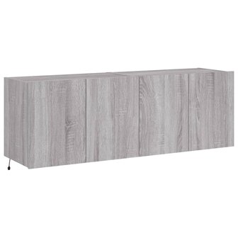 Tv-wandmeubels met LED 2 st 60x35x41 cm grijs sonoma eiken 3