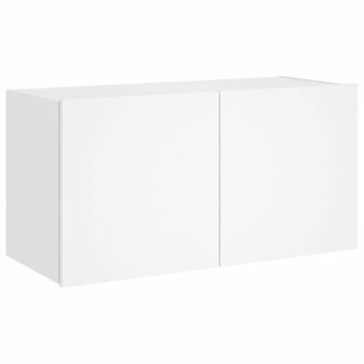 Tv-wandmeubel met LED-verlichting 80x35x41 cm wit 3