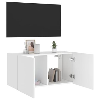 Tv-wandmeubel met LED-verlichting 80x35x41 cm wit 7