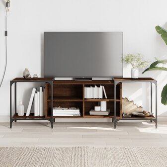 Tv-meubel 153x37x50 cm bewerkt hout bruin eikenkleur 1